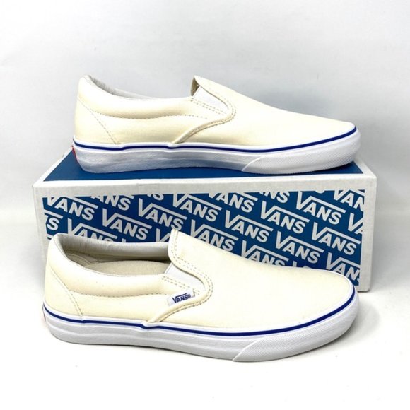 VANS Classic Slip On Canvas Classic White Canvas Women’s Sneakers VN0A3QXY0RD - Picture 4 of 11
